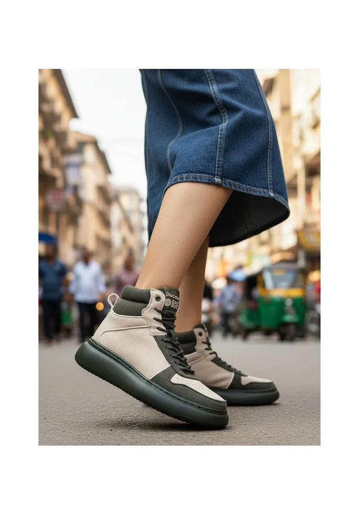 Bacca Bucci OLIVE Discovery Noir Women’s High-Top Sneakers for Women | Best Price UAE